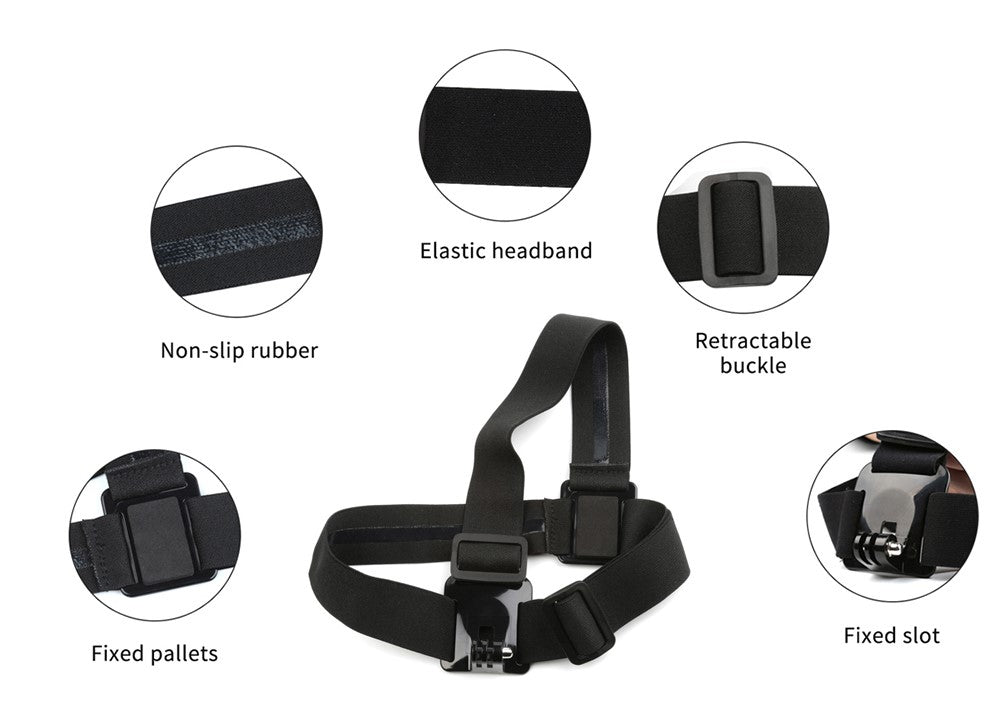 ACTIONCAM - 2 in 1 Chest Strap mount + Head Strap mount