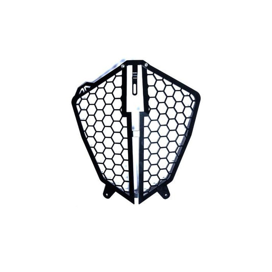 MOTOURENN - HEADLIGHT HONEYCOMB GRILL BLACK - KTM ADV 390 { AUTOMEL }