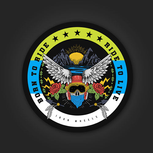 Inline4 Iron Wheels Sticker