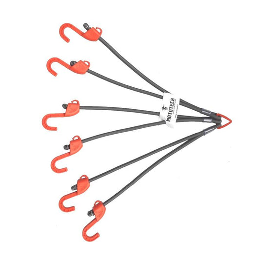Mototech Hexapod Bungee Tie-down System - Grey + Orange