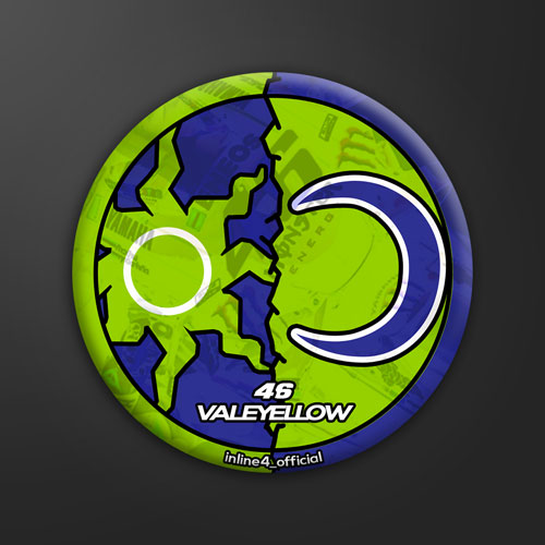 Inline4 Sun and Moon Valentine Rossi Badge