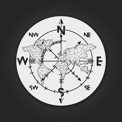 Inline4 World Map Sticker