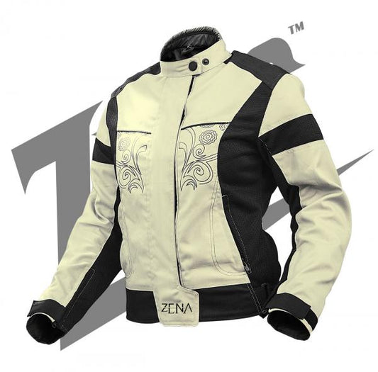 ZEUS - ZENA V1.0 LADIES MOTORCYCLE JACKET WHITE