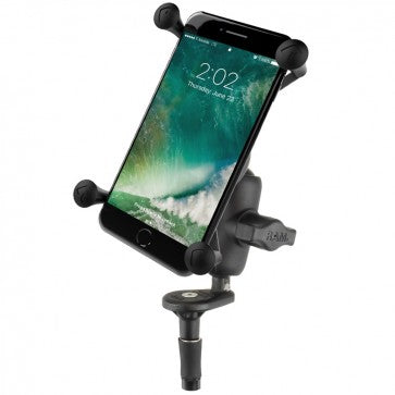 RAM Fork Stem Mount with Short Double Socket Arm & Universal RAM® X-Grip® Large Phone Cradle - RAM-B-176-A-UN10U